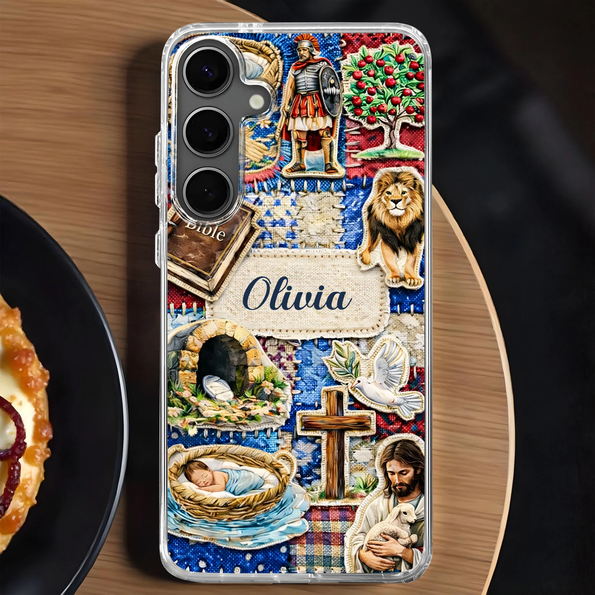 Holy Bible Cross And Jesus Religious Patchwork Design - Personalized Clear Phone Case - FTH129_PHC - Image 7