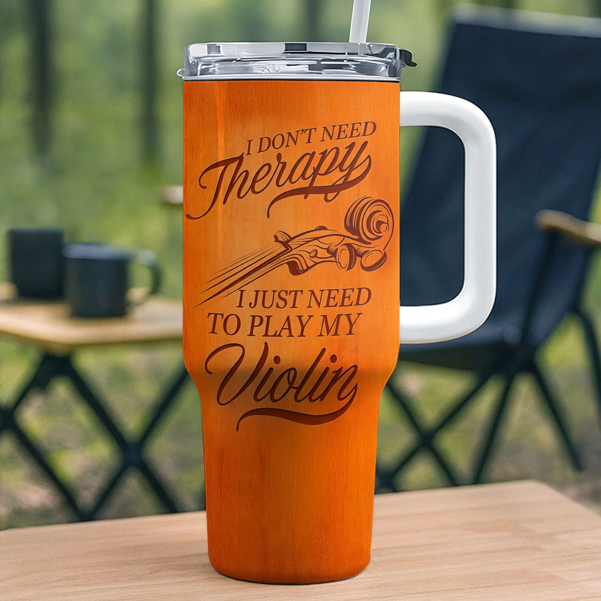 I Don't Need Therapy I Just Need To Play My Violin Musical Instrument - Personalized 40oz Tumbler With Straw - MUSIC020_TBS - Image 10