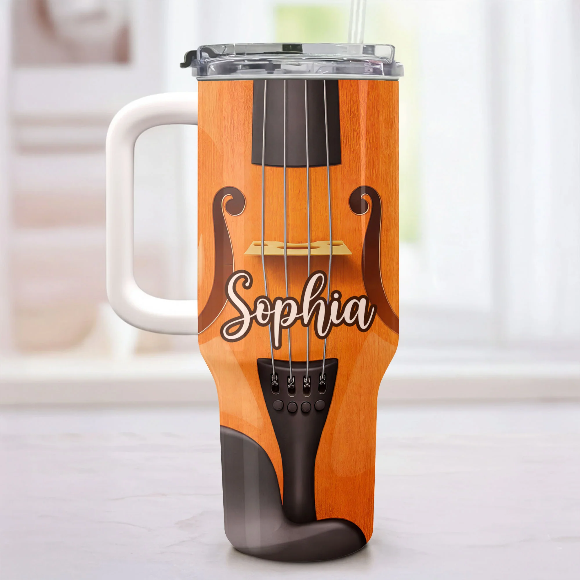 I Don't Need Therapy I Just Need To Play My Violin Musical Instrument - Personalized 40oz Tumbler With Straw - MUSIC020_TBS - Image 12