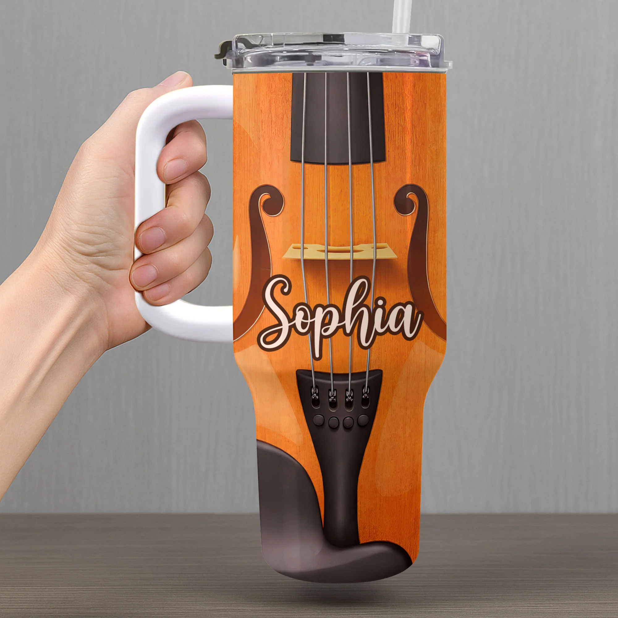 I Don't Need Therapy I Just Need To Play My Violin Musical Instrument - Personalized 40oz Tumbler With Straw - MUSIC020_TBS - Image 13