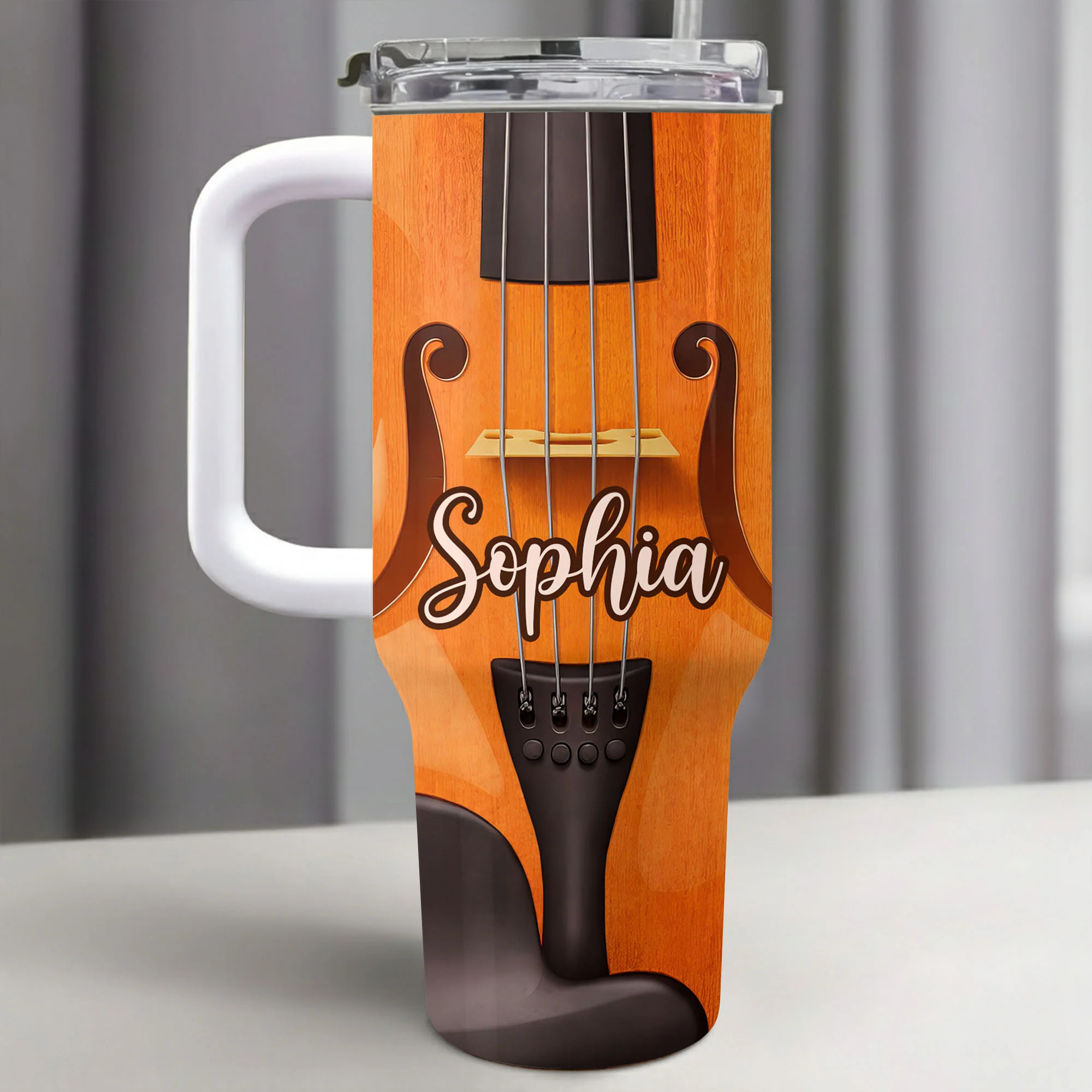 I Don't Need Therapy I Just Need To Play My Violin Musical Instrument - Personalized 40oz Tumbler With Straw - MUSIC020_TBS - Image 8