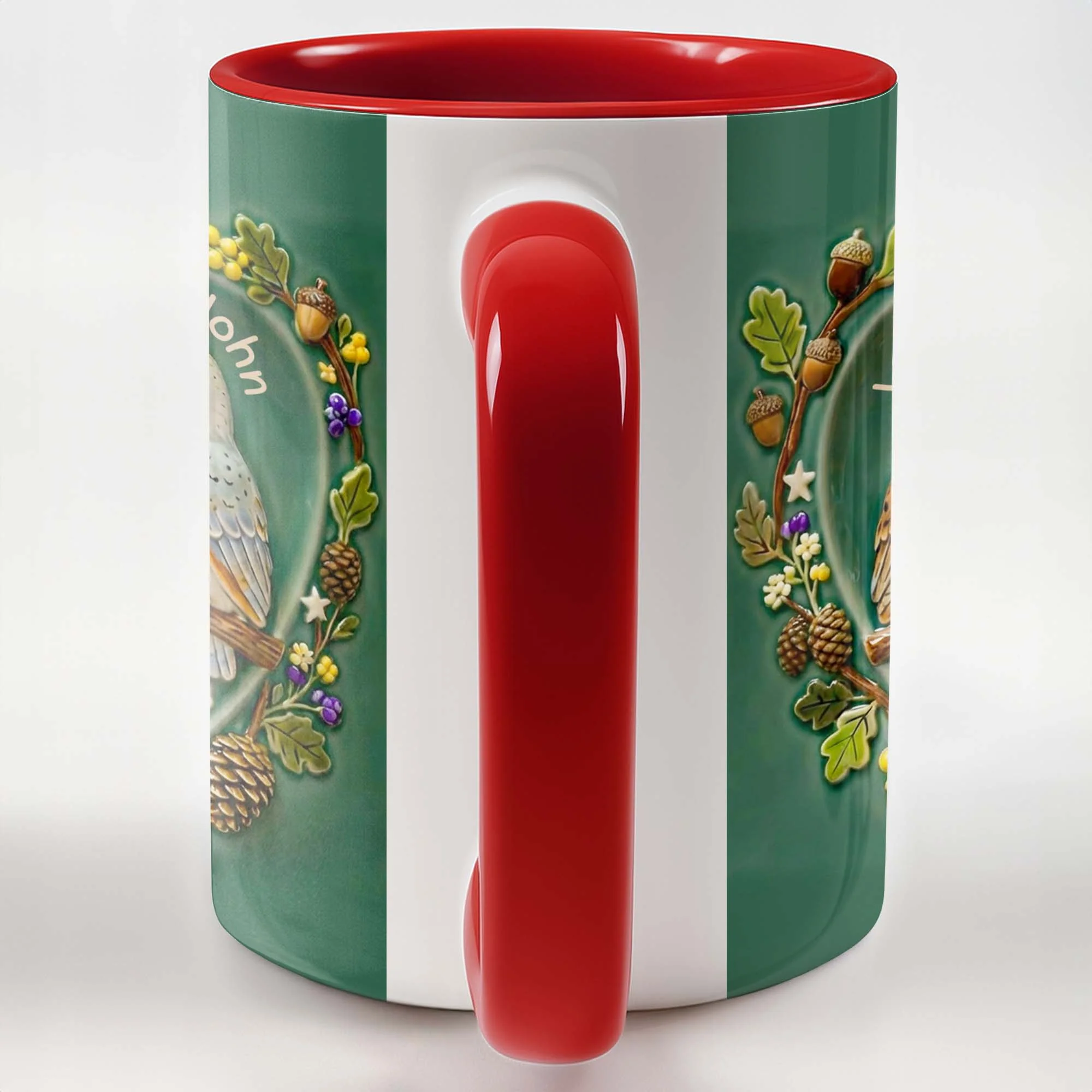 I Will Owlways Love You With Cute Owls And Nature Wreath - Personalized Custom Accent Mug - CPL1379_AMUG - Image 10