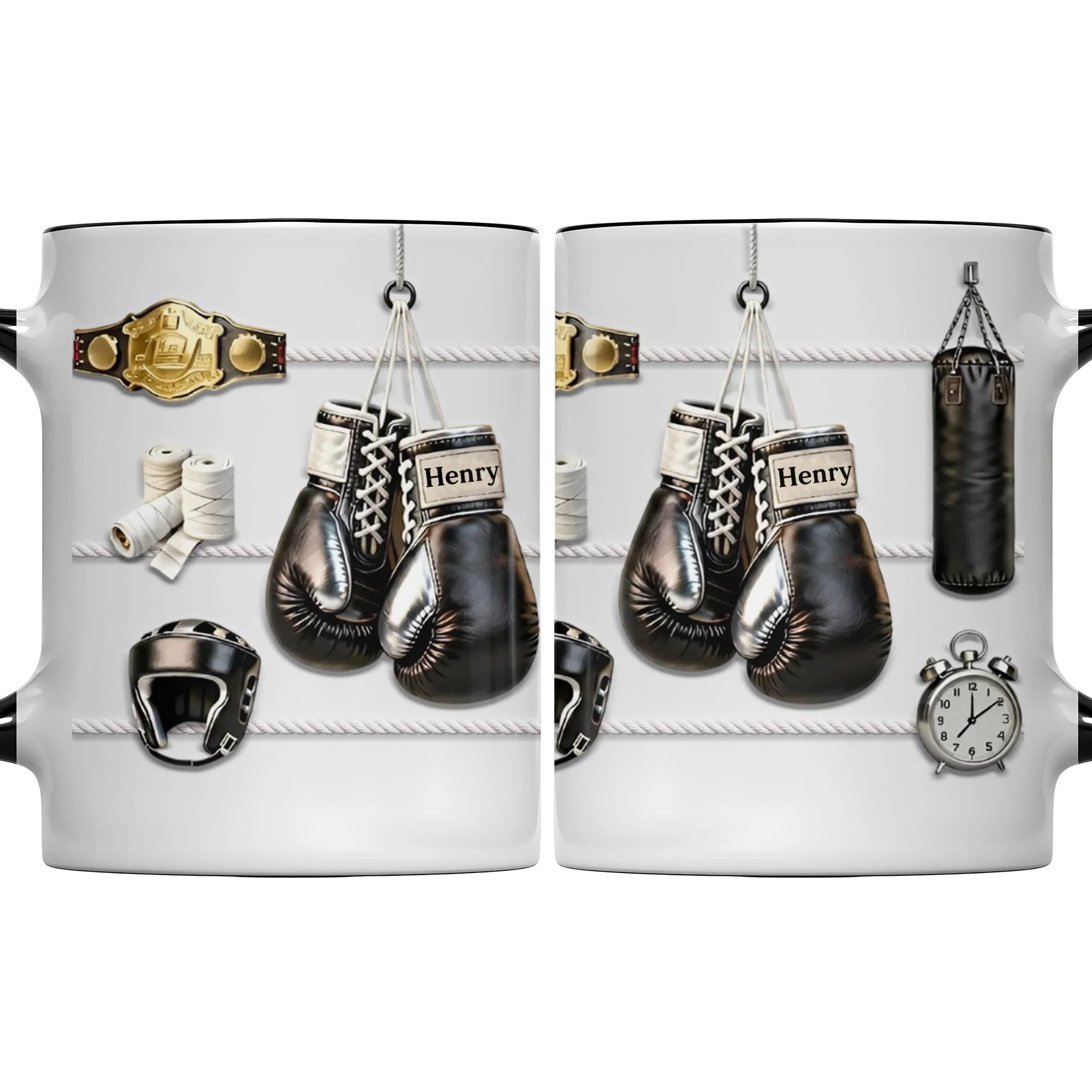 Keep Fighting For Your Dreams Boxing Gloves And Championship Belt - Personalized Custom Accent Mug - HOB104_AMUG - Image 12