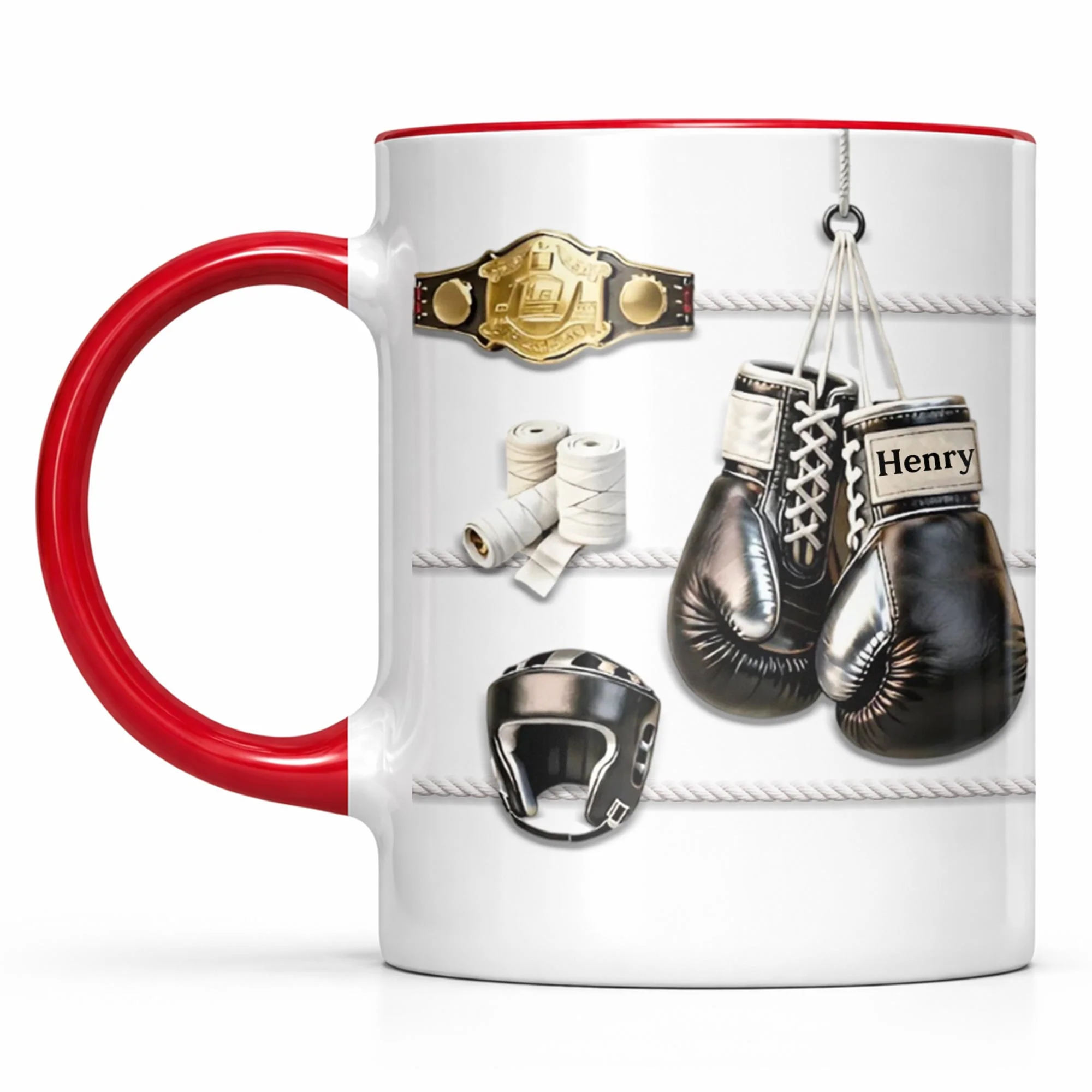 Keep Fighting For Your Dreams Boxing Gloves And Championship Belt - Personalized Custom Accent Mug - HOB104_AMUG - Image 13