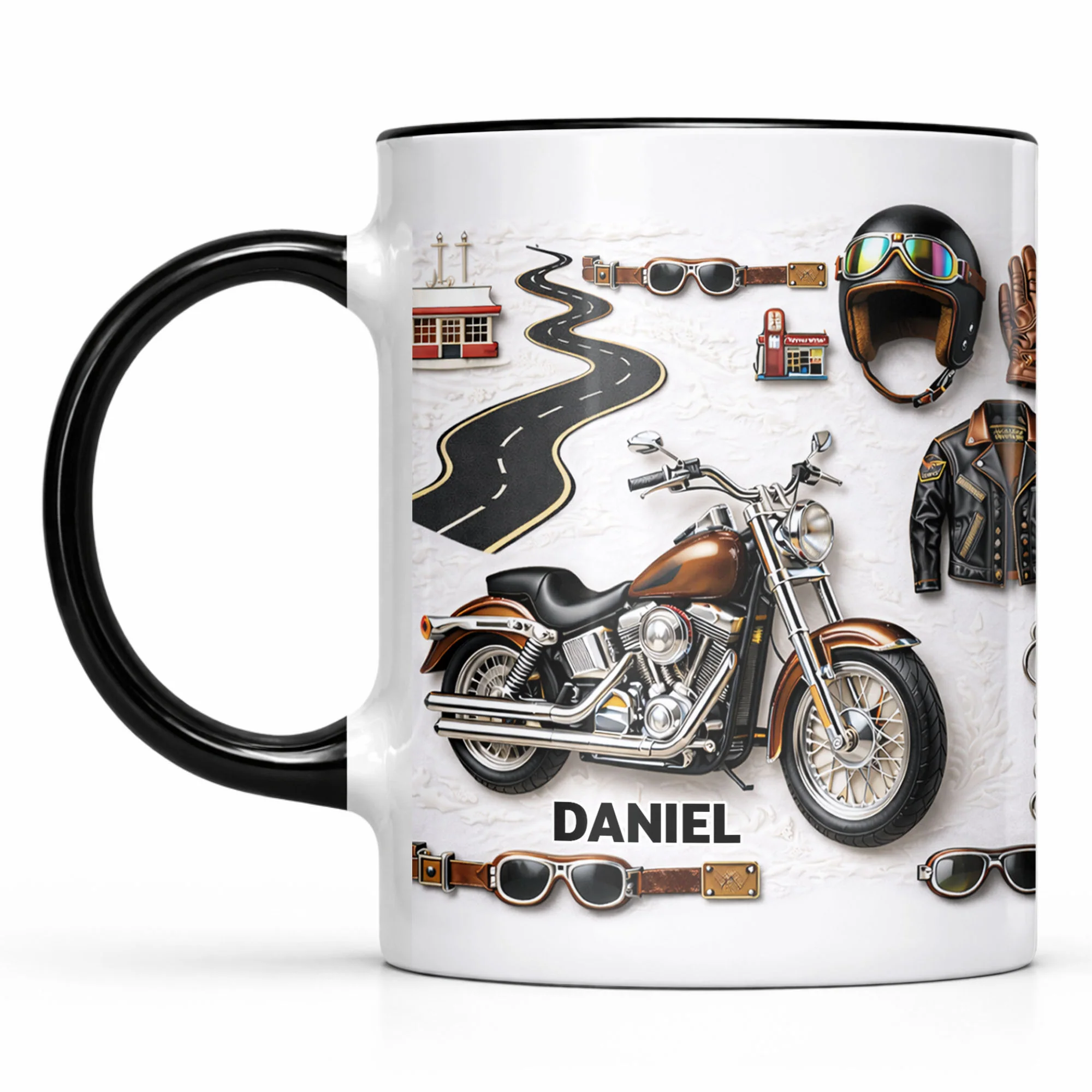 Life Is A Beautiful Ride Personalized Motorcycle With Helmet And Jacket - Personalized Custom Accent Mug - HOB145_AMUG - Image 9