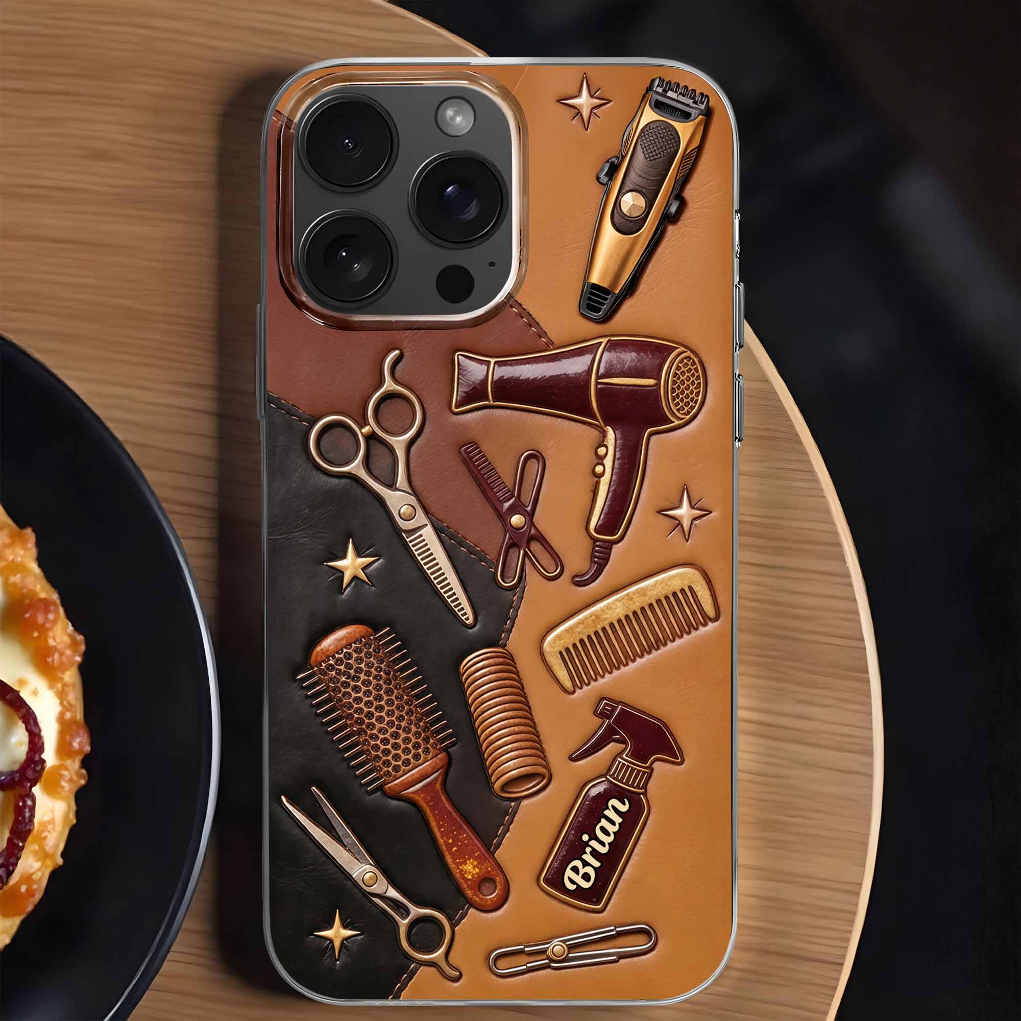 Master Of The Craft Barber Tools And Scissors Design - Personalized Clear Phone Case - HAIR013_PHC