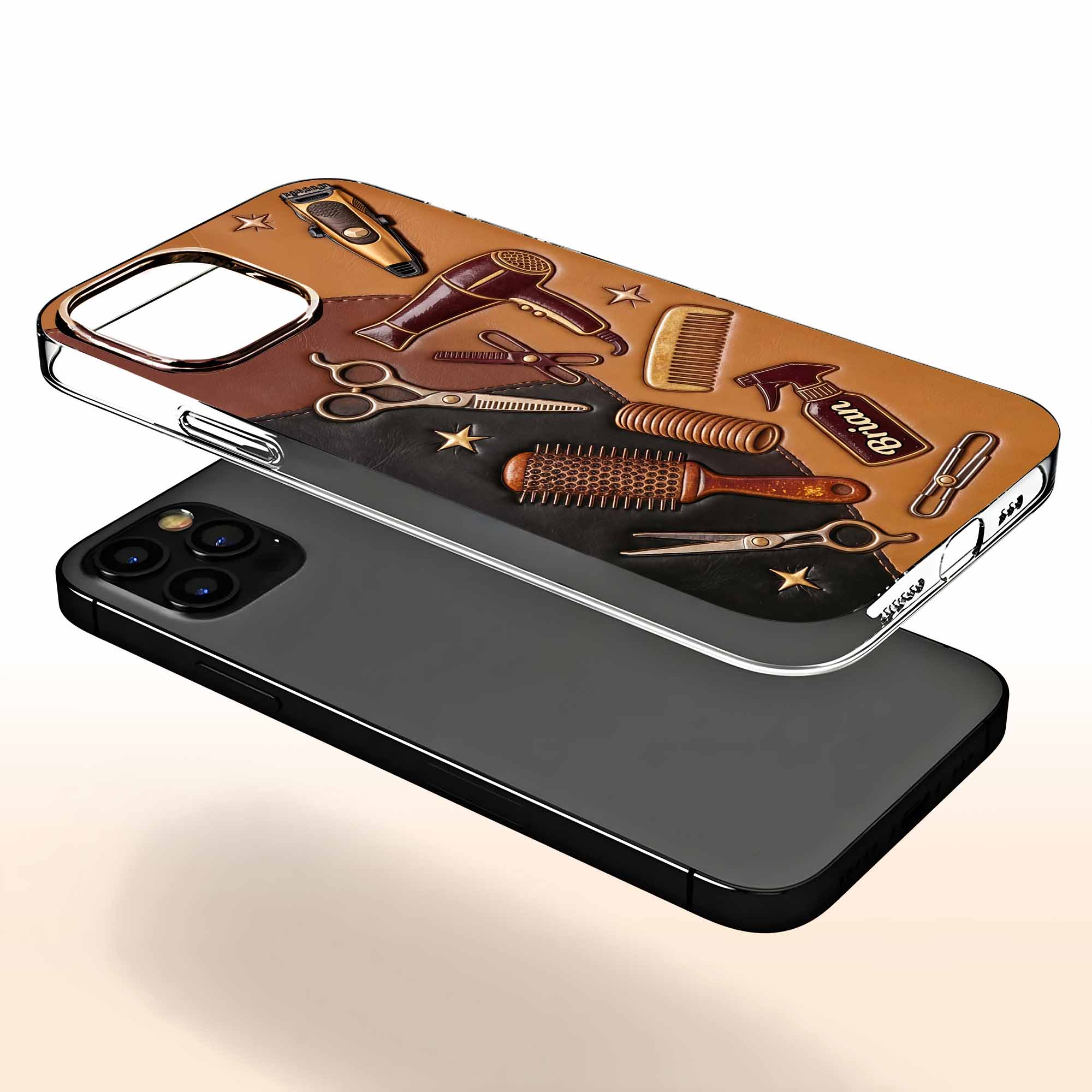 Master Of The Craft Barber Tools And Scissors Design - Personalized Clear Phone Case - HAIR013_PHC - Image 4
