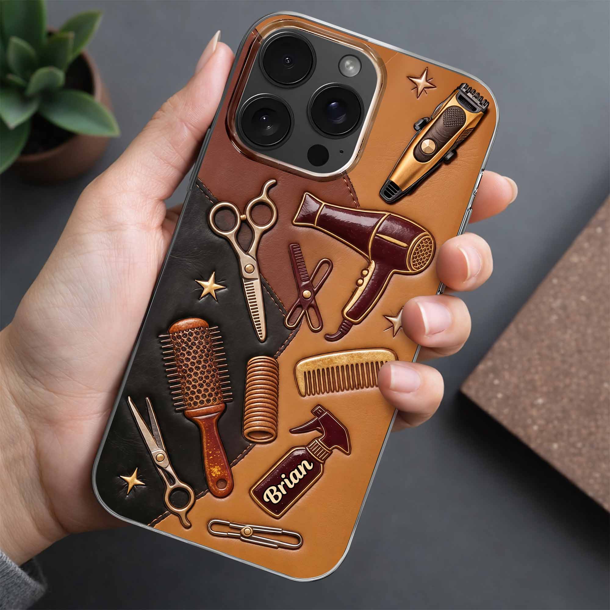 Master Of The Craft Barber Tools And Scissors Design - Personalized Clear Phone Case - HAIR013_PHC - Image 5