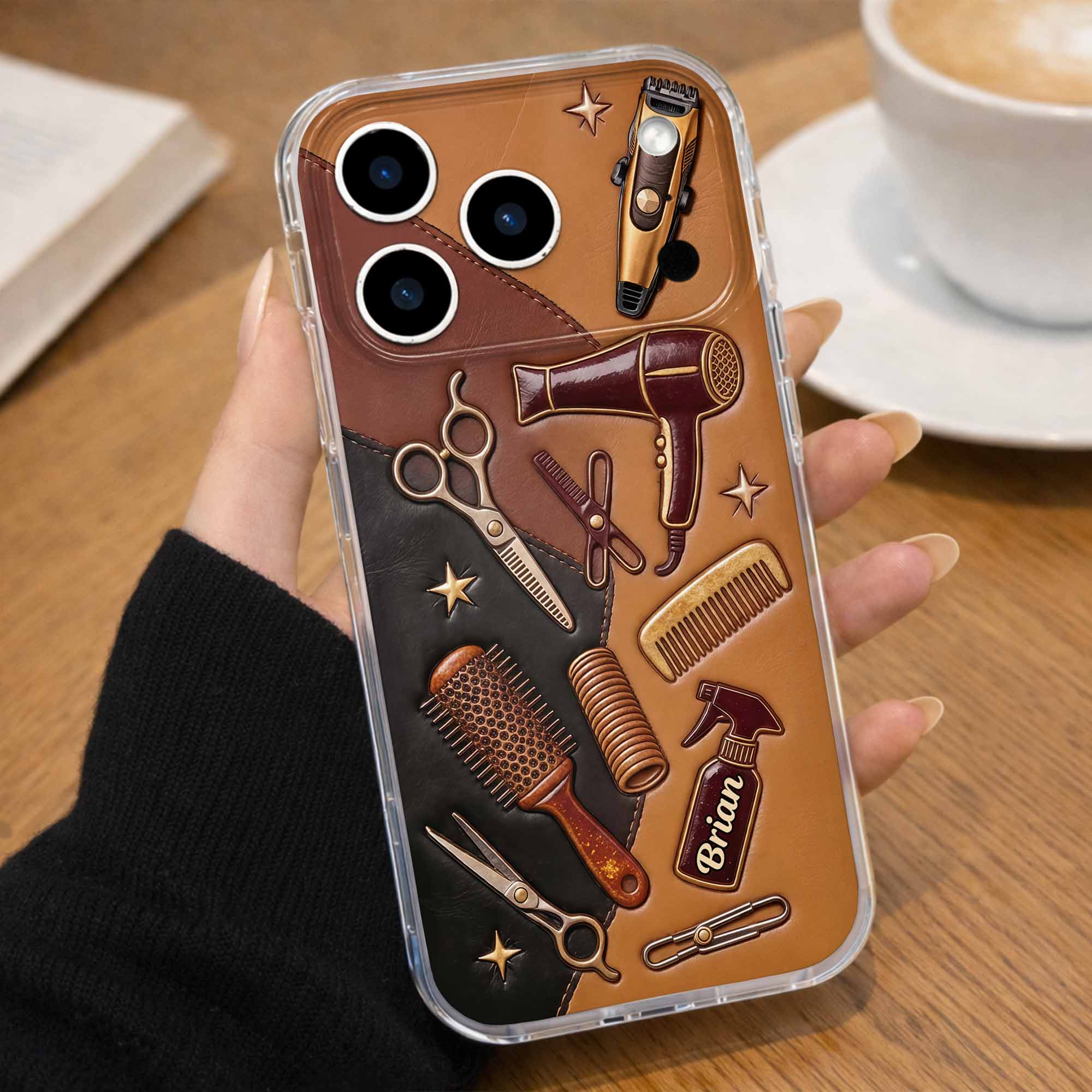 Master Of The Craft Barber Tools And Scissors Design - Personalized Clear Phone Case - HAIR013_PHC - Image 6