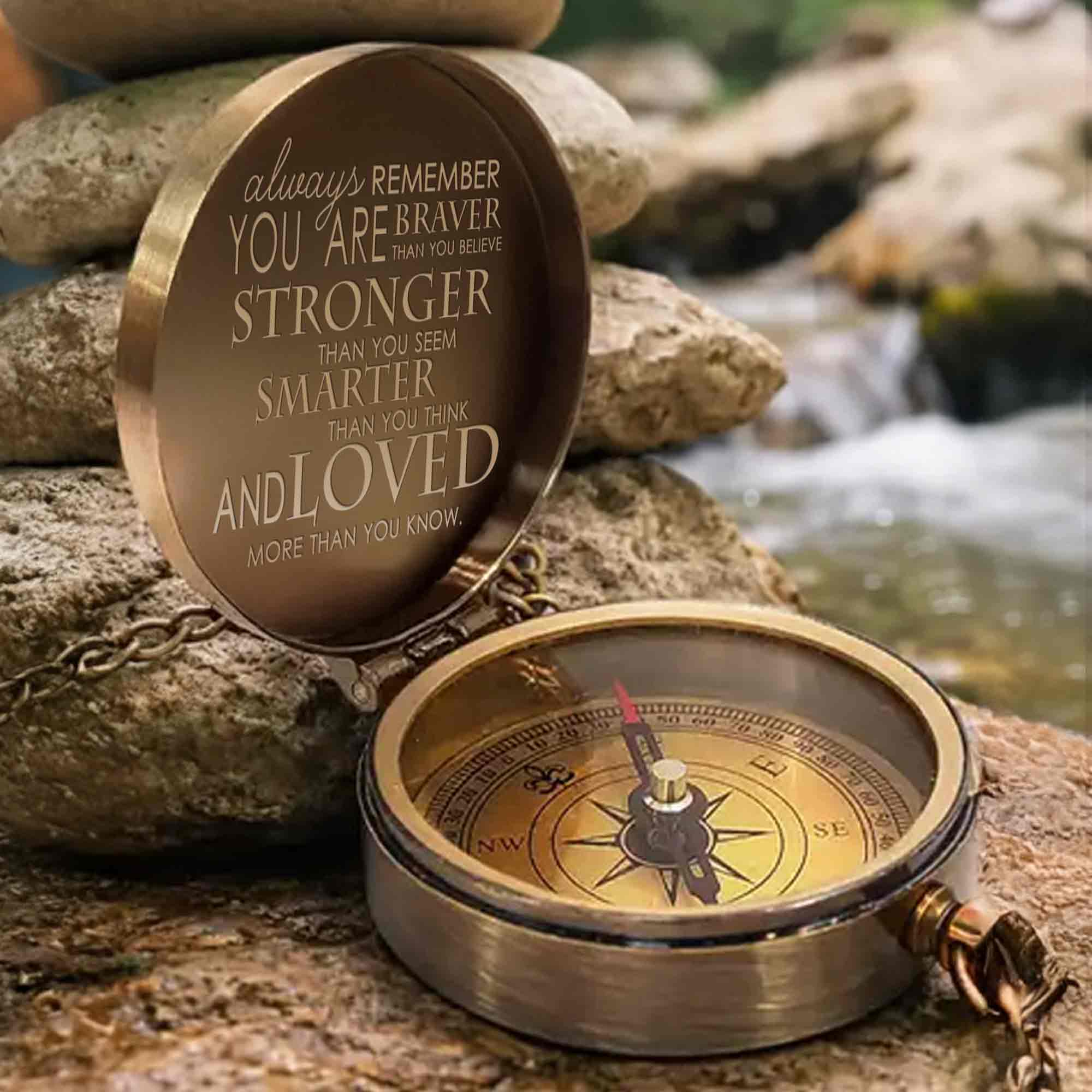 May Your Faith Always Guide You First Communion Cross Design - Personalized Engraved Brass Compass - KID402_ECPASS - Image 7
