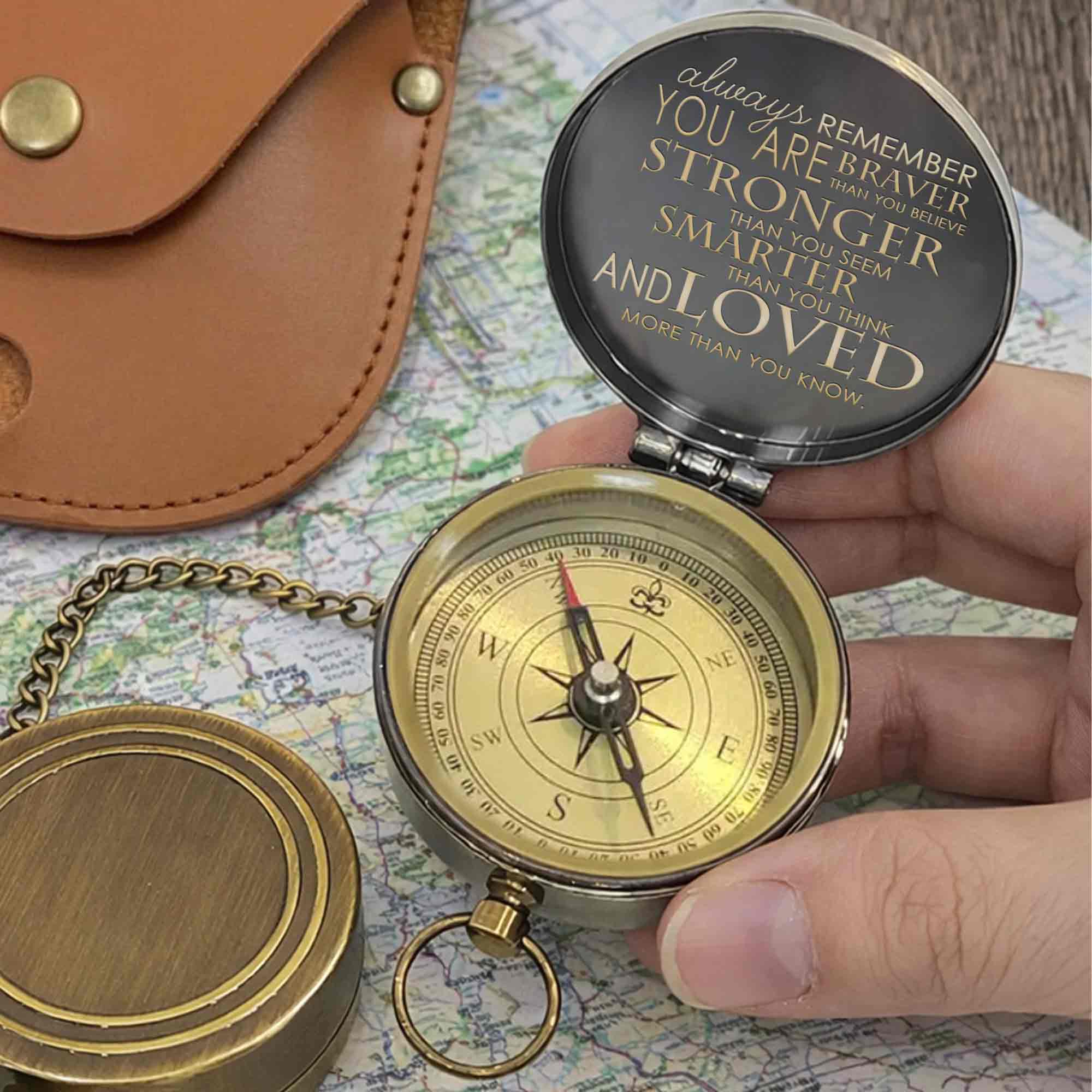 May Your Faith Always Guide You First Communion Cross Design - Personalized Engraved Brass Compass - KID402_ECPASS - Image 9