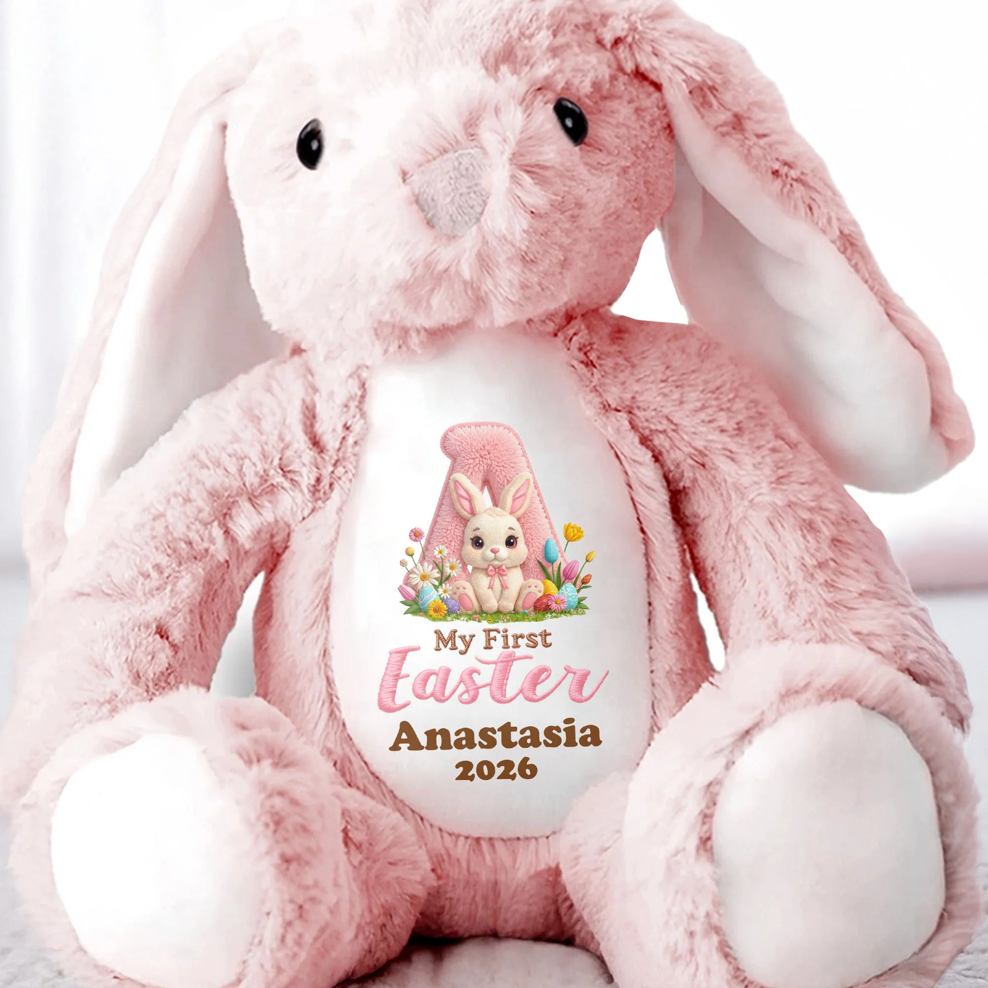 My First Easter Personalized Plush With Bunny And Easter Eggs - Personalized Stuffed Bunny - KID596_BUN - Image 6