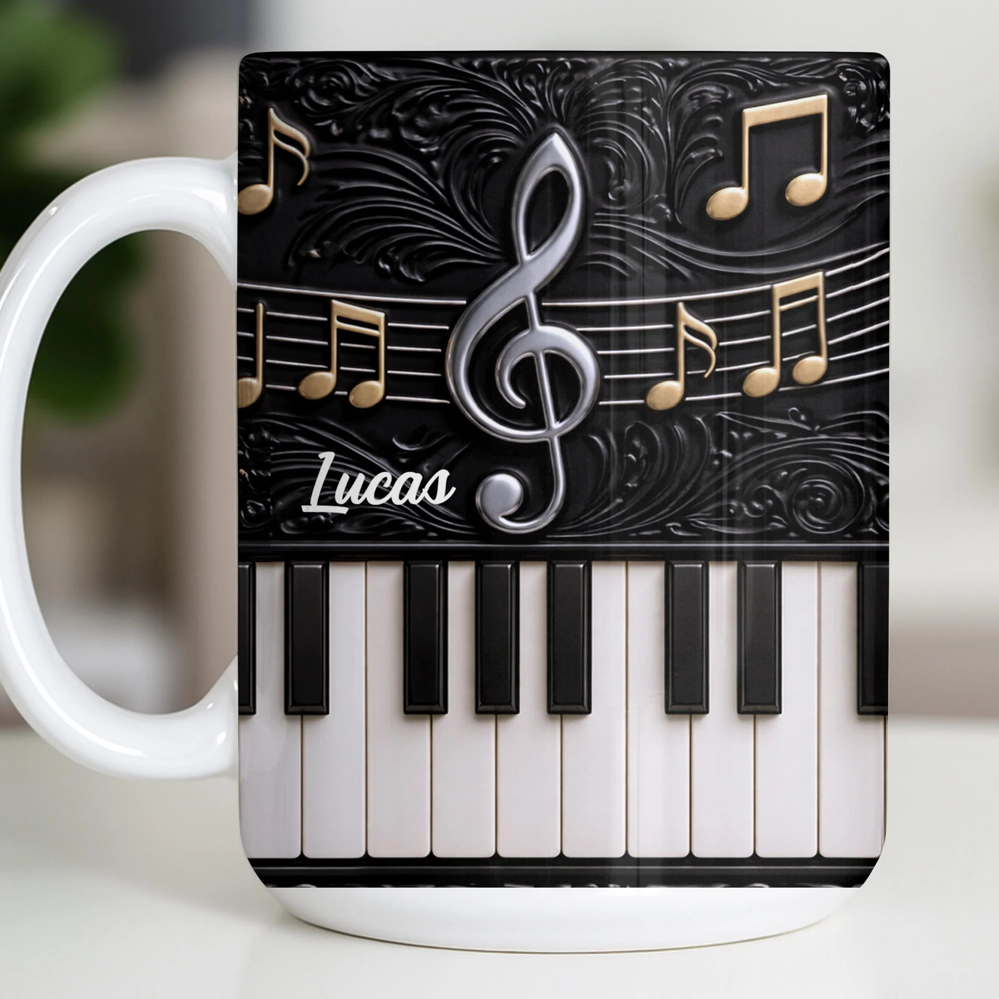 Personalized Music Note Design With Piano Keys - Personalized Custom Coffee Mug - MUSIC024_MG - Image 10