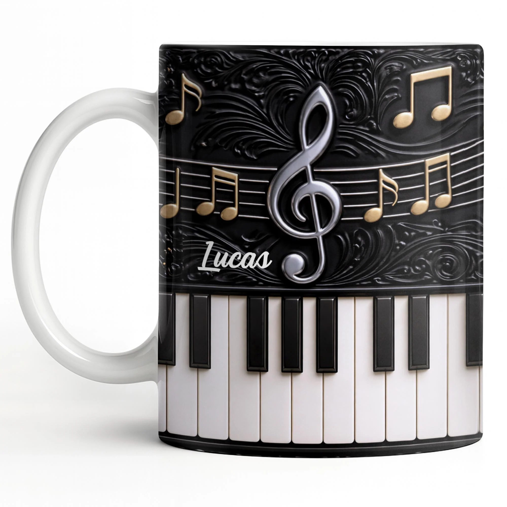 Personalized Music Note Design With Piano Keys - Personalized Custom Coffee Mug - MUSIC024_MG - Image 12