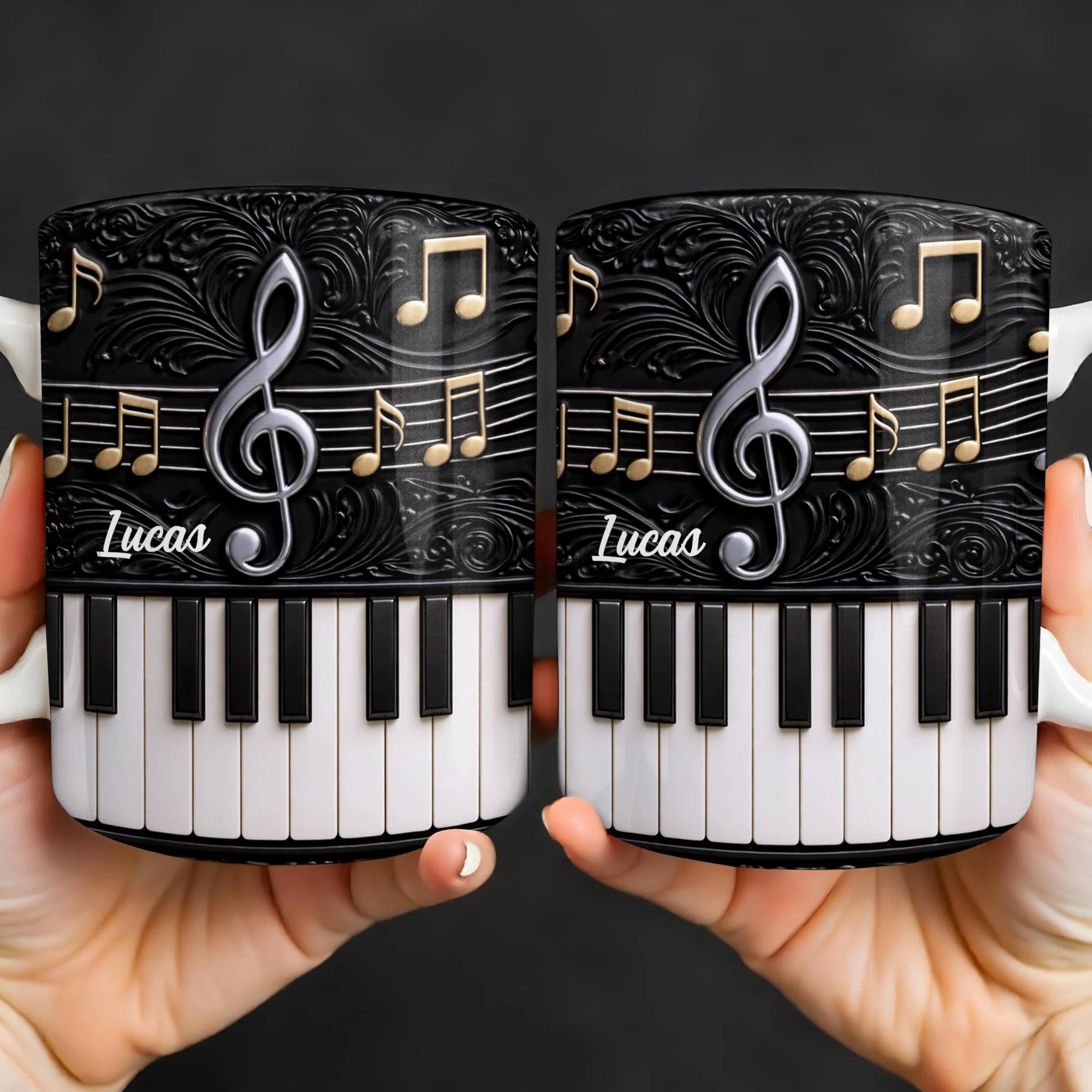 Personalized Music Note Design With Piano Keys - Personalized Custom Coffee Mug - MUSIC024_MG - Image 5