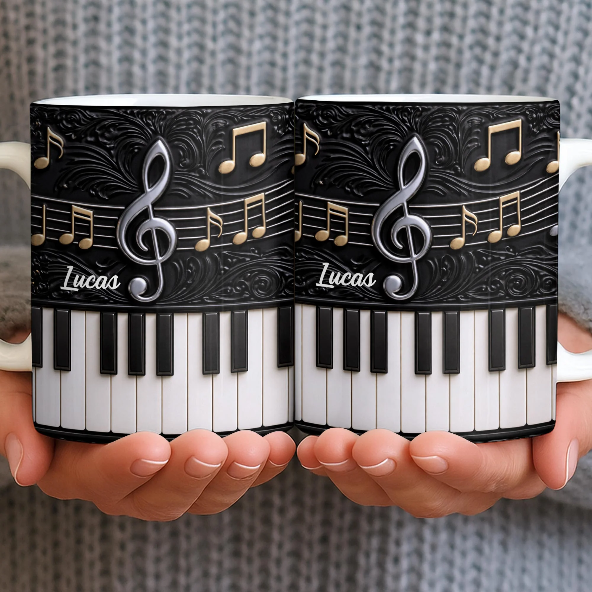 Personalized Music Note Design With Piano Keys - Personalized Custom Coffee Mug - MUSIC024_MG - Image 6