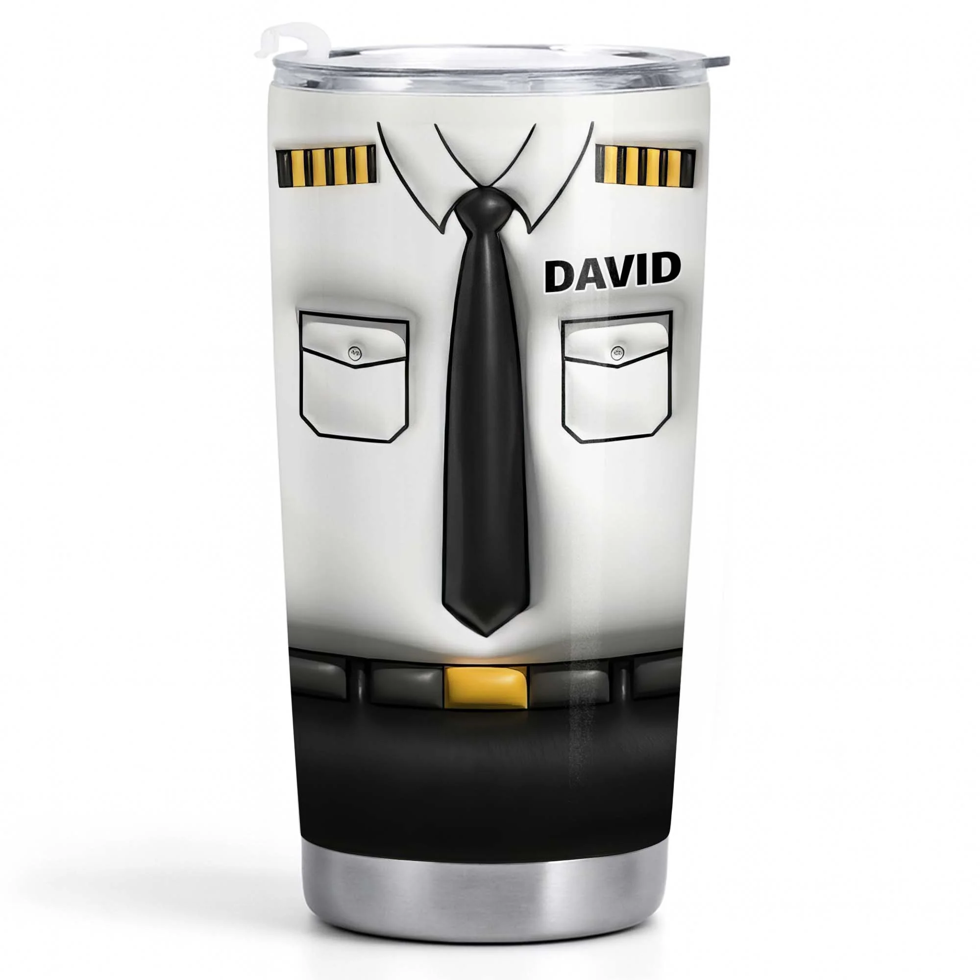 Pilot Nutrition Facts Personalized Pilot Uniform With Tie And Epaulets - Personalized Custom Stainless Steel Tumbler 20oz 30oz - JBS145_TB - Image 13