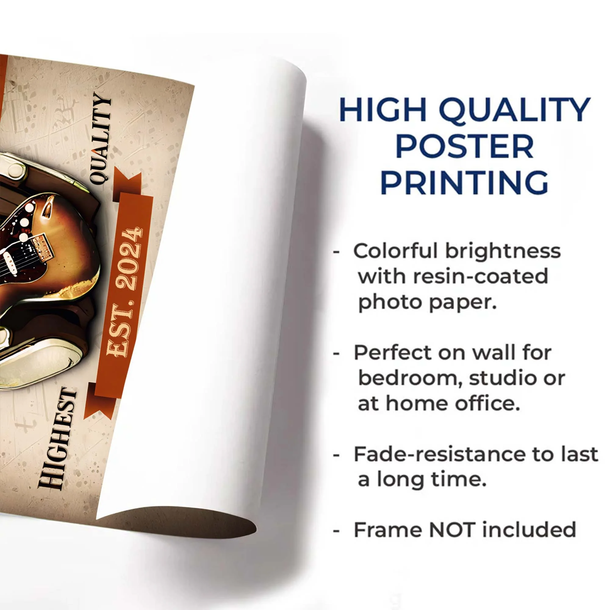 Recording Studio Where Words Fail Music Speaks Guitar and Microphone - Personalized Custom Vertical Poster - MUSIC006_VPOS - Image 3