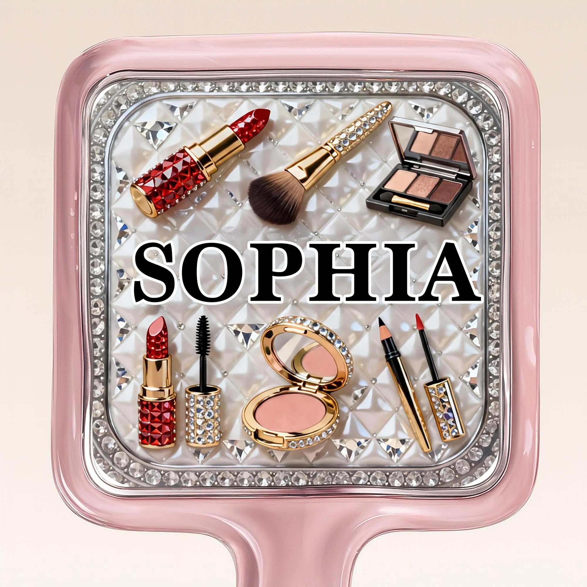 Reflect Your Inner Beauty With Elegant Lipstick And Makeup Accessories - Personalized Handheld Mirror - HOB114_HMIR - Image 11