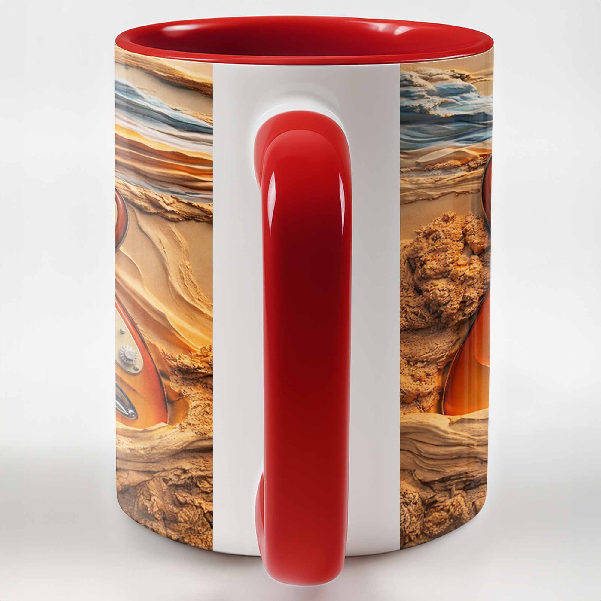 Rock On With A Soul That Sings Electric Guitar Desert Art - Personalized Custom Accent Mug - MUSIC049_AMUG - Image 9