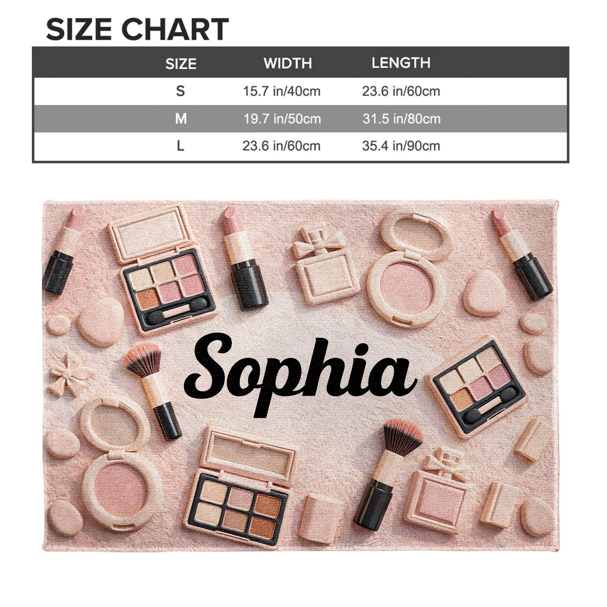 Stay Beautiful And Glamorous Makeup Essentials With Lipsticks And Eyeshadow Palettes - Personalized Custom Doormat - JBS172_DRM - Image 3