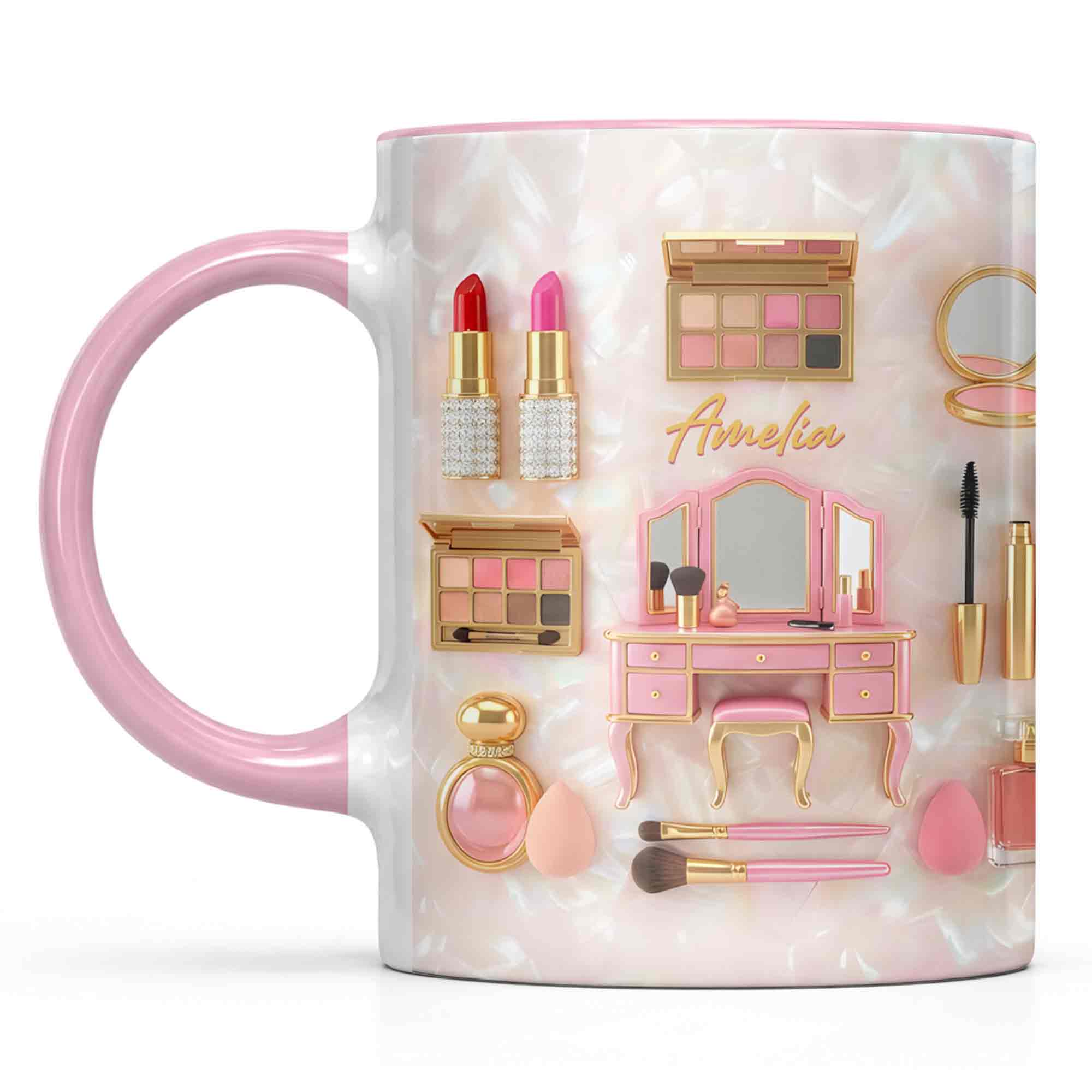 Stay Fabulous And Glamorous Makeup Vanity Accessories Design - Personalized Custom Accent Mug - JBS110_AMUG - Image 13