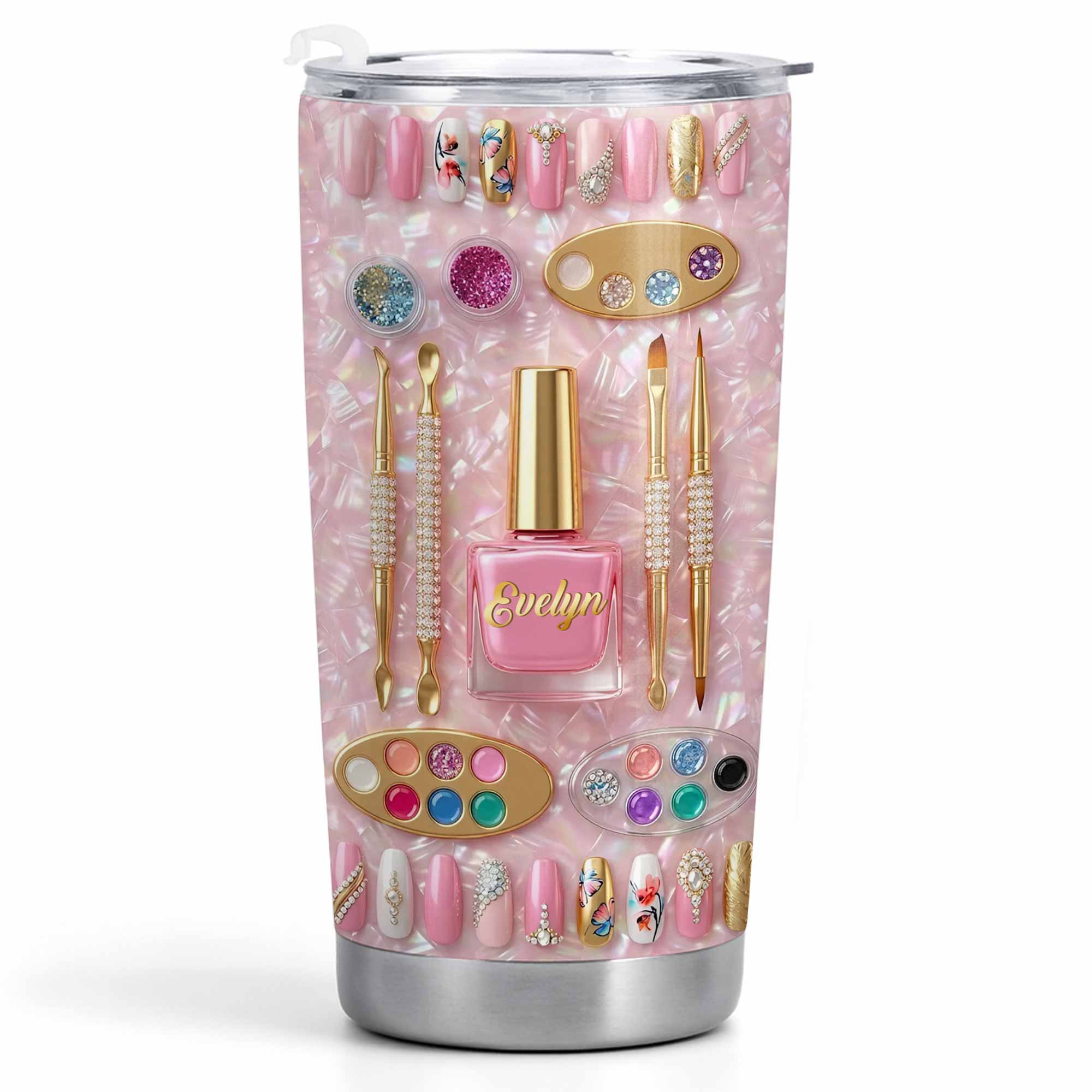 Stay Fabulous With A Touch Of Sparkle Nails And Manicure Tools - Personalized Custom Stainless Steel Tumbler 20oz 30oz - JBS130_TB - Image 11