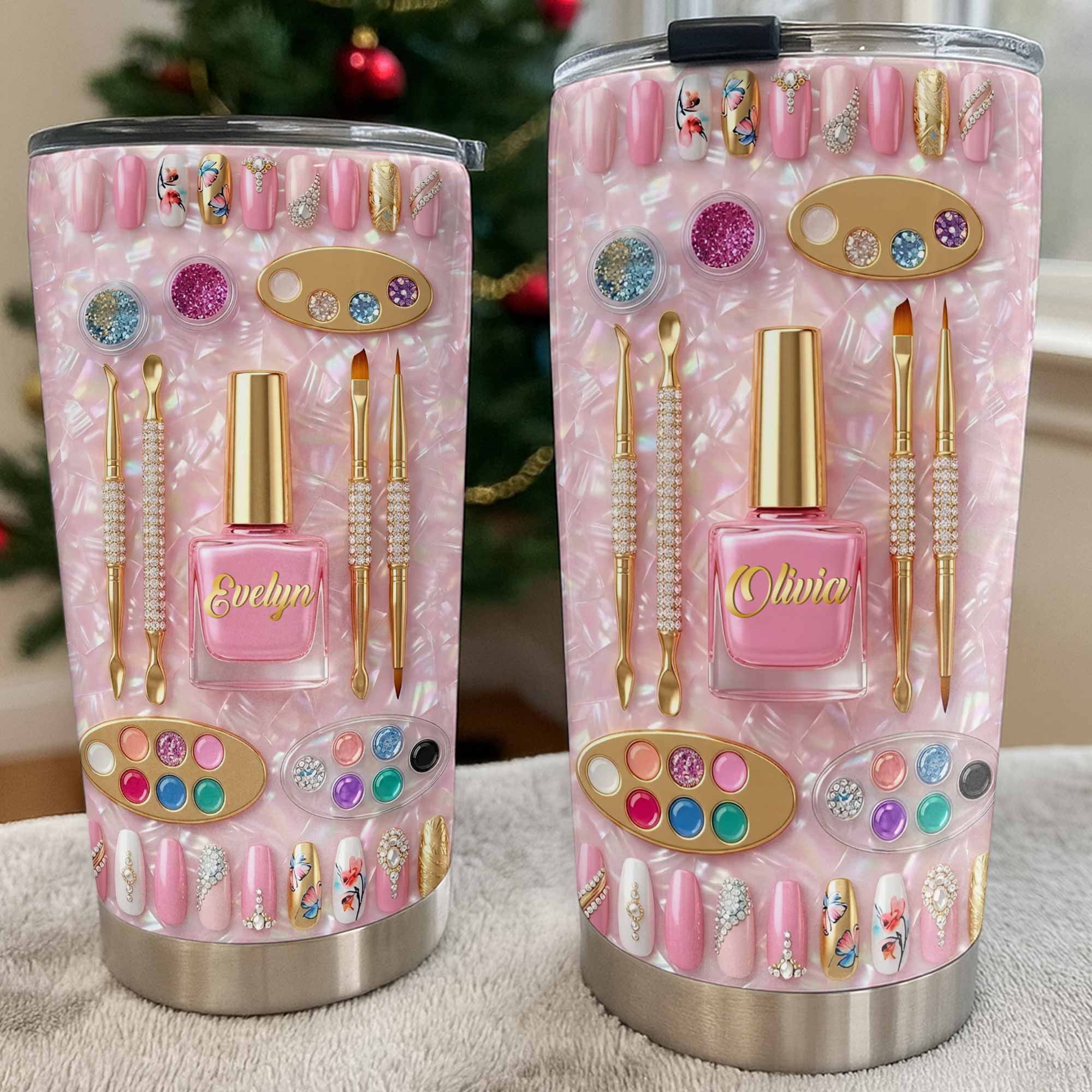 Stay Fabulous With A Touch Of Sparkle Nails And Manicure Tools - Personalized Custom Stainless Steel Tumbler 20oz 30oz - JBS130_TB - Image 9