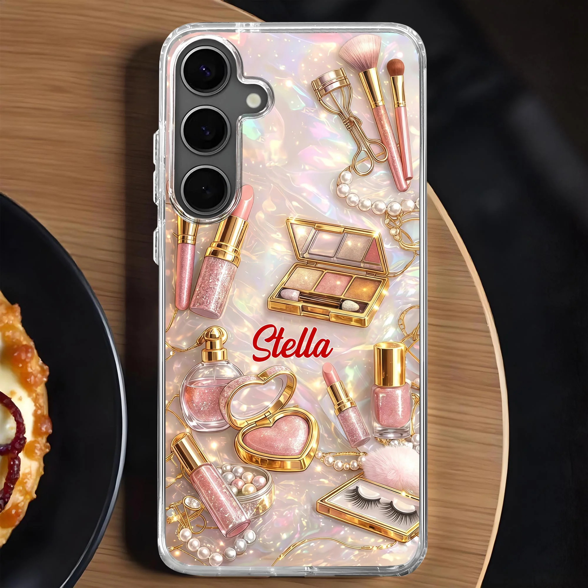 Stay Fabulous With Makeup Brushes And Lipstick Beauty Design - Personalized Clear Phone Case - HOB114_PHC - Image 6