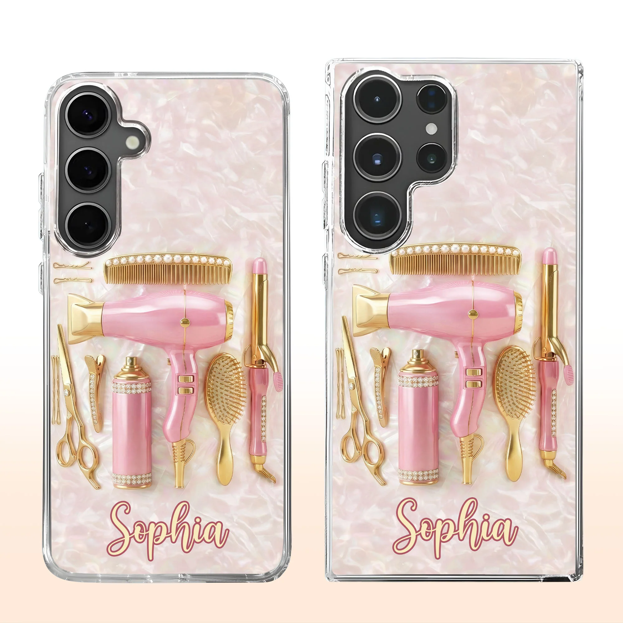 Styling Is An Art With Hair Dryer And Scissors Tools - Personalized Clear Phone Case - HAIR007_PHC - Image 10