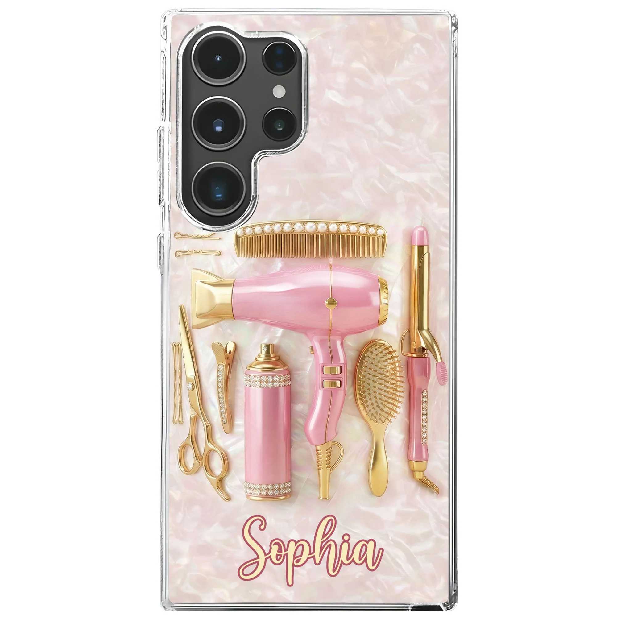 Styling Is An Art With Hair Dryer And Scissors Tools - Personalized Clear Phone Case - HAIR007_PHC - Image 11