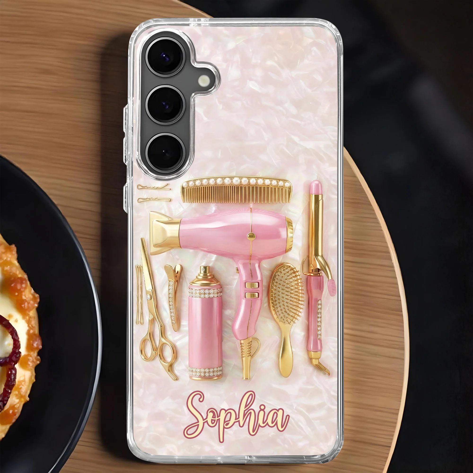 Styling Is An Art With Hair Dryer And Scissors Tools - Personalized Clear Phone Case - HAIR007_PHC - Image 8