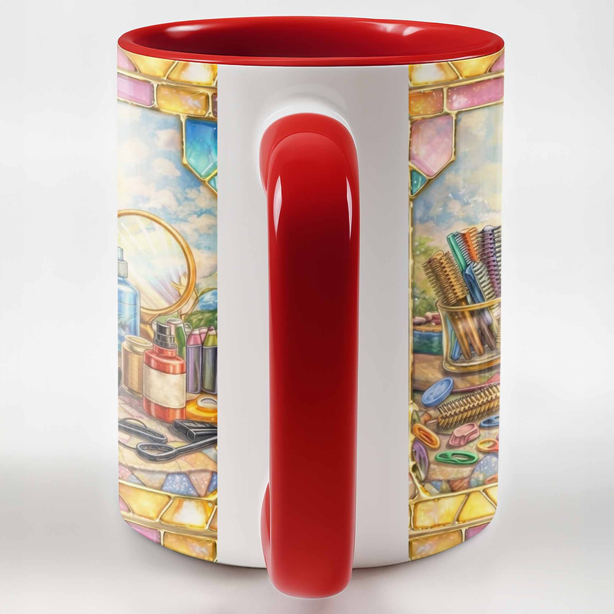 Talented Hairstylist Creating Magic With Scissors And Hair Dryer Design - Personalized Custom Accent Mug - JBS124_AMUG - Image 10
