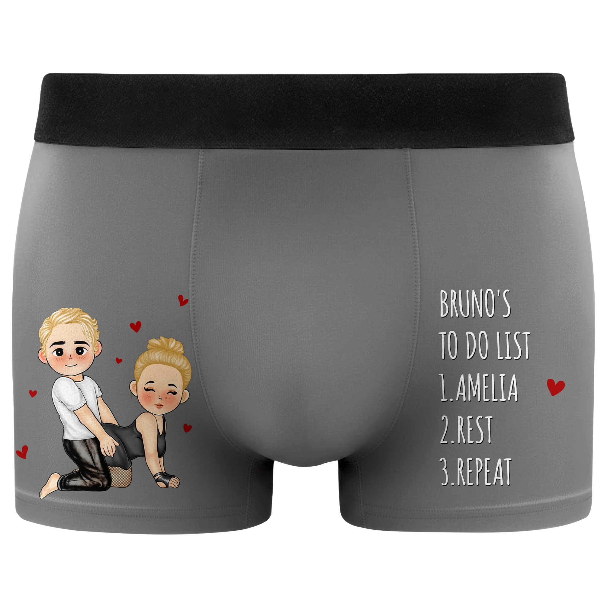 To Do List Me Rest Repeat Funny Couple Hearts - Personalized Men's Boxer Briefs - CPL1369_MENB - Image 10