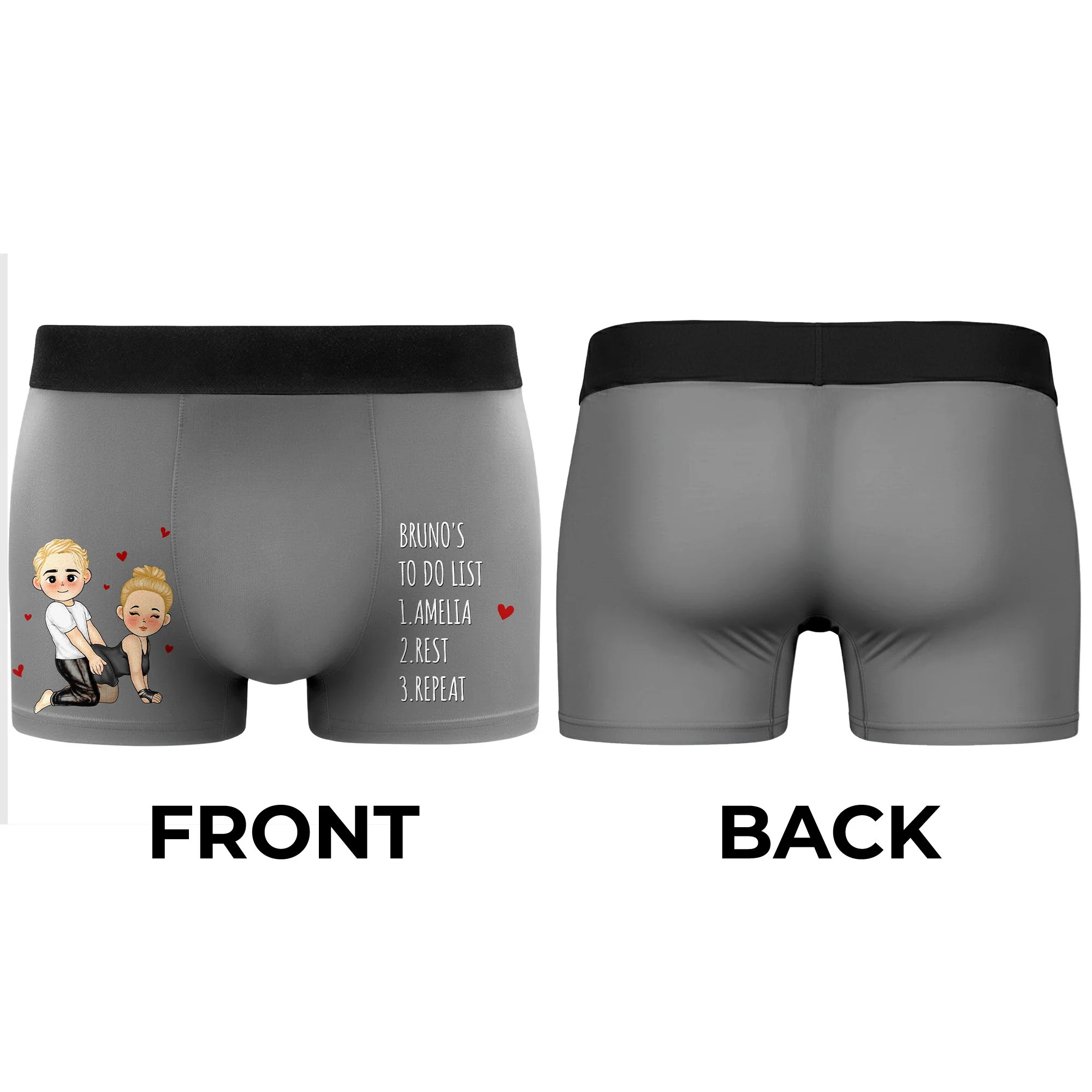 To Do List Me Rest Repeat Funny Couple Hearts - Personalized Men's Boxer Briefs - CPL1369_MENB - Image 7