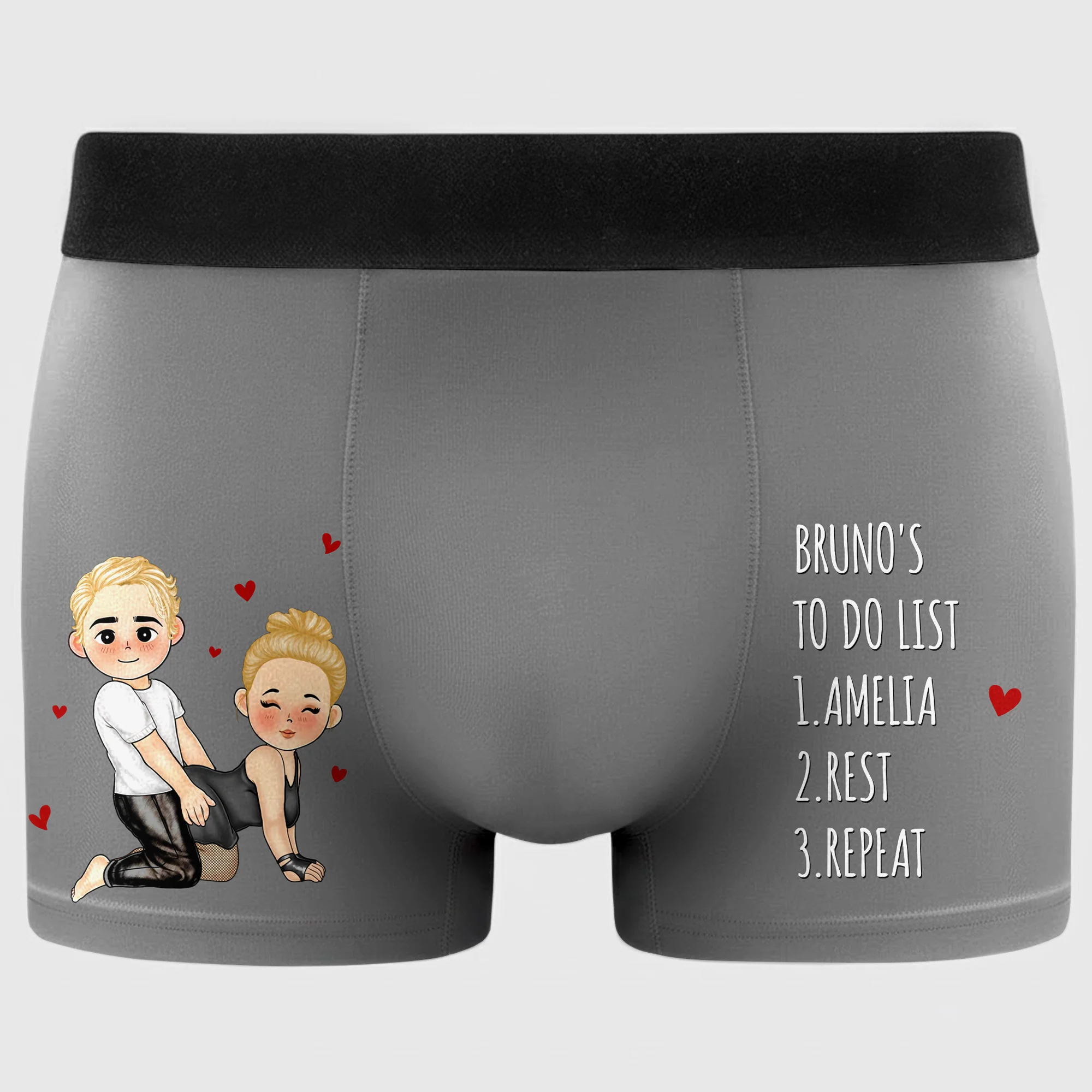 To Do List Me Rest Repeat Funny Couple Hearts - Personalized Men's Boxer Briefs - CPL1369_MENB - Image 9