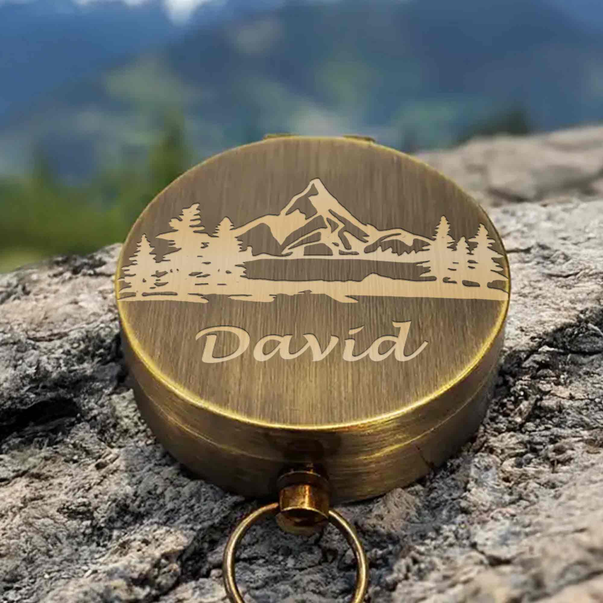 To My Brother The Greatest Gift Engraved Compass With Leather Case - Personalized Engraved Brass Compass - BRT010_ECPASS - Image 6