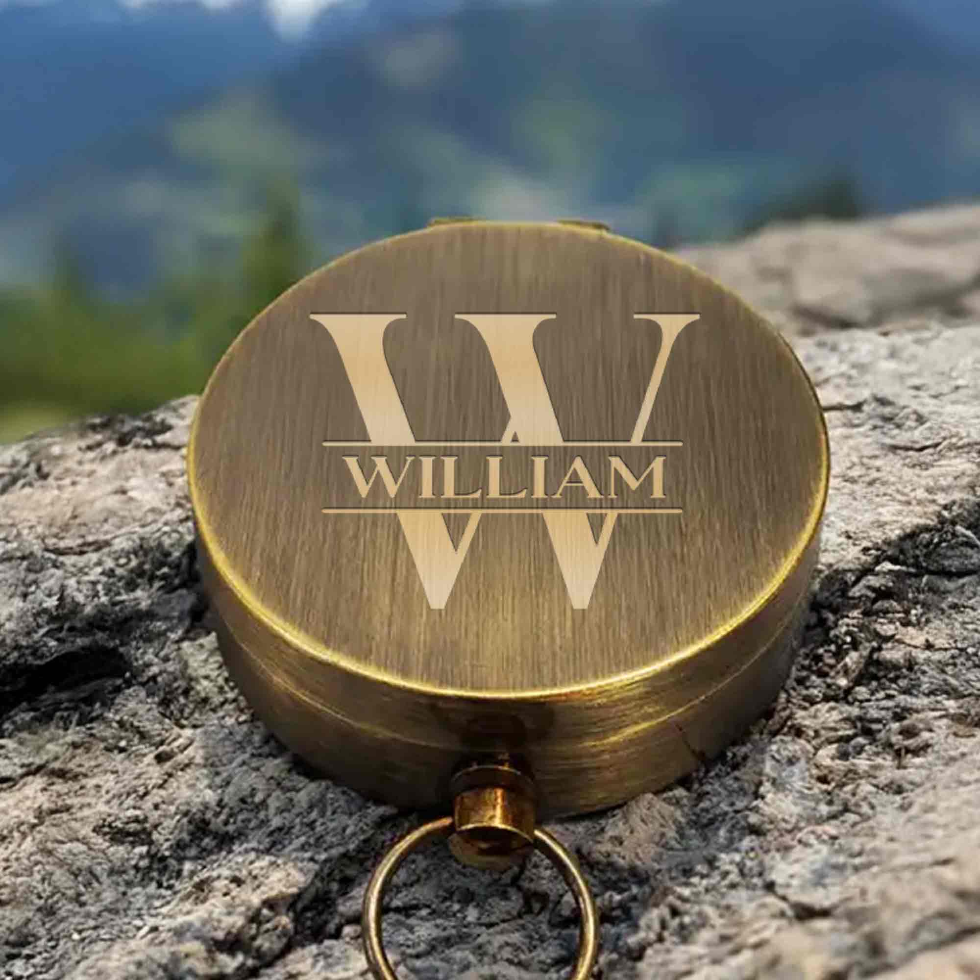 To My Fiance You Are My Always Custom Monogram Compass - Personalized Engraved Brass Compass - CPL1423_ECPASS - Image 6