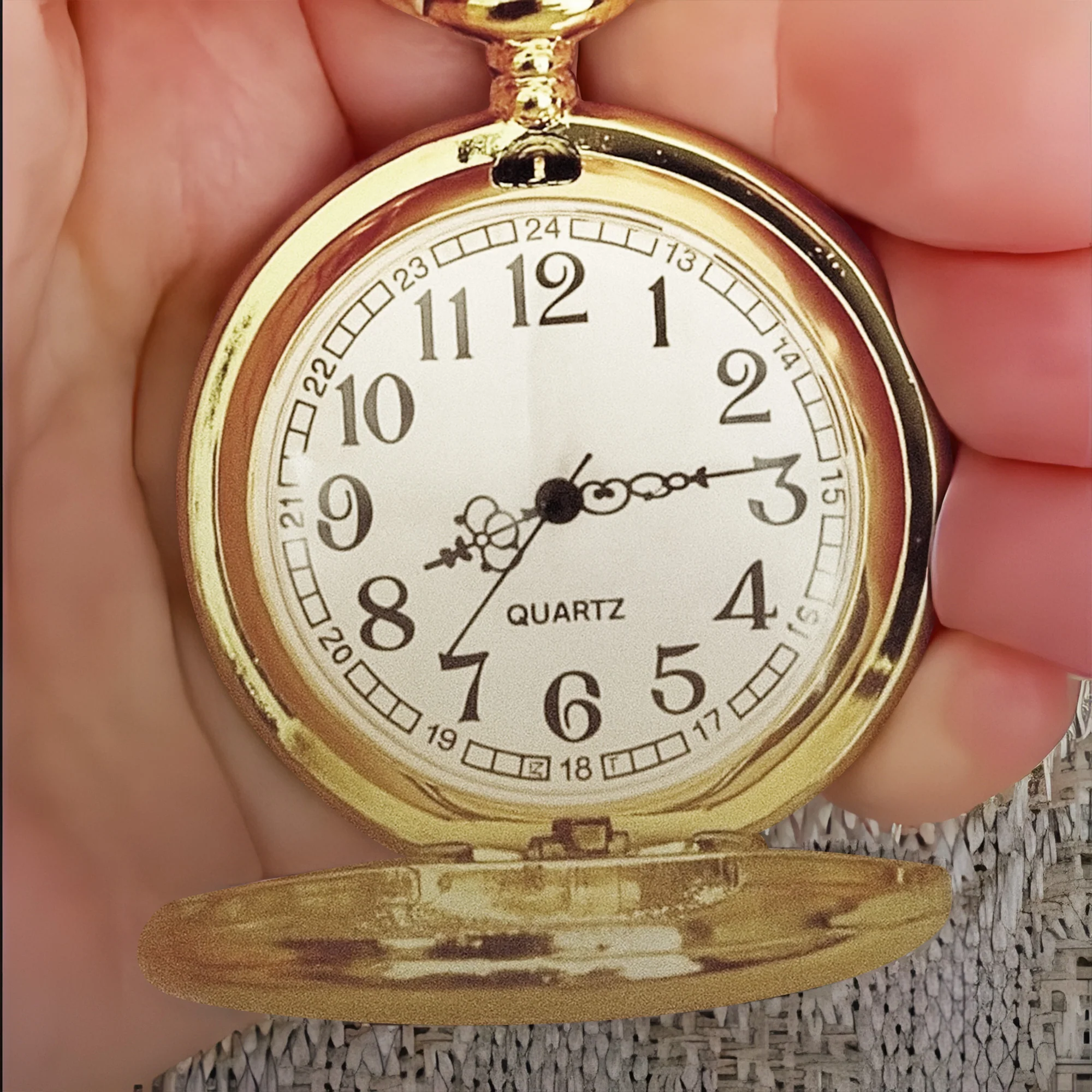 To My Son Keep Faith In God Blessed Cross - Personalized Custom Pocket Watch - SON080_GWATCH - Image 9