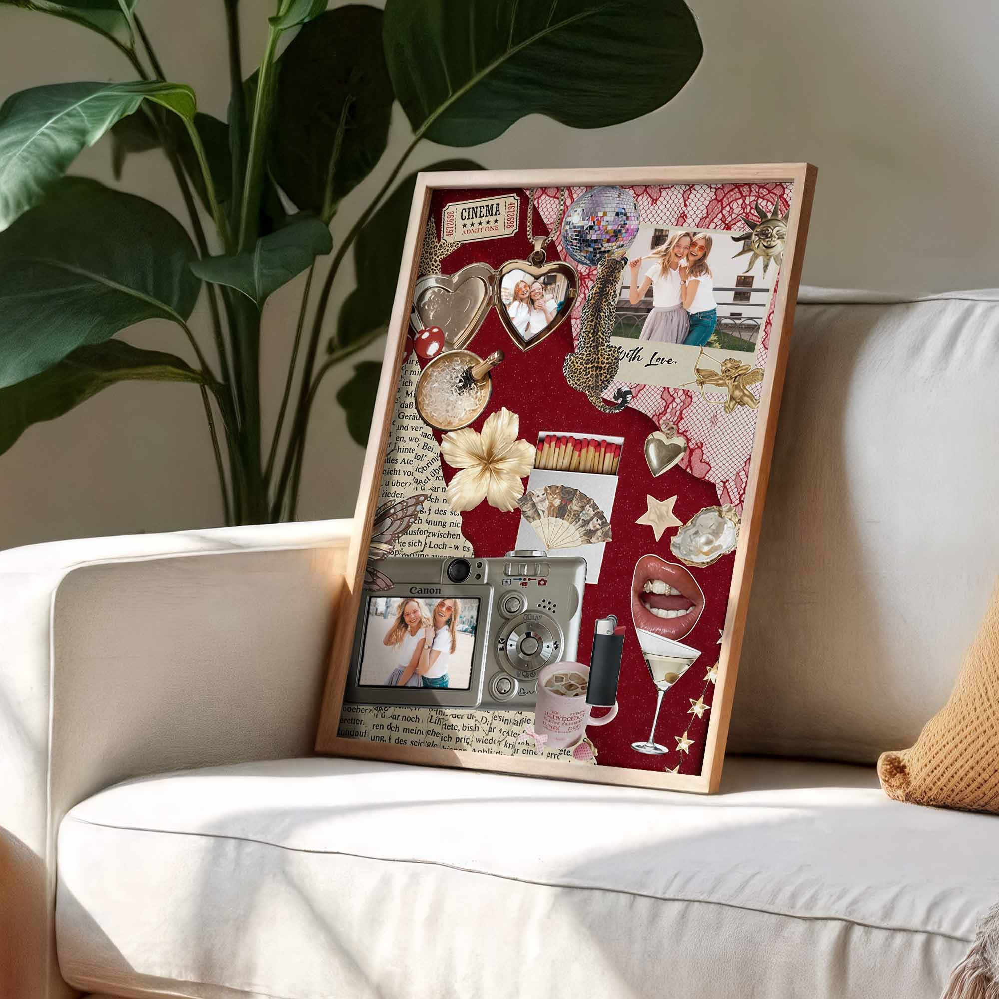 With Love Personalized Photo Collage Featuring Camera And Disco Ball - Personalized Custom Vertical Poster - BST546_VPOS - Image 6