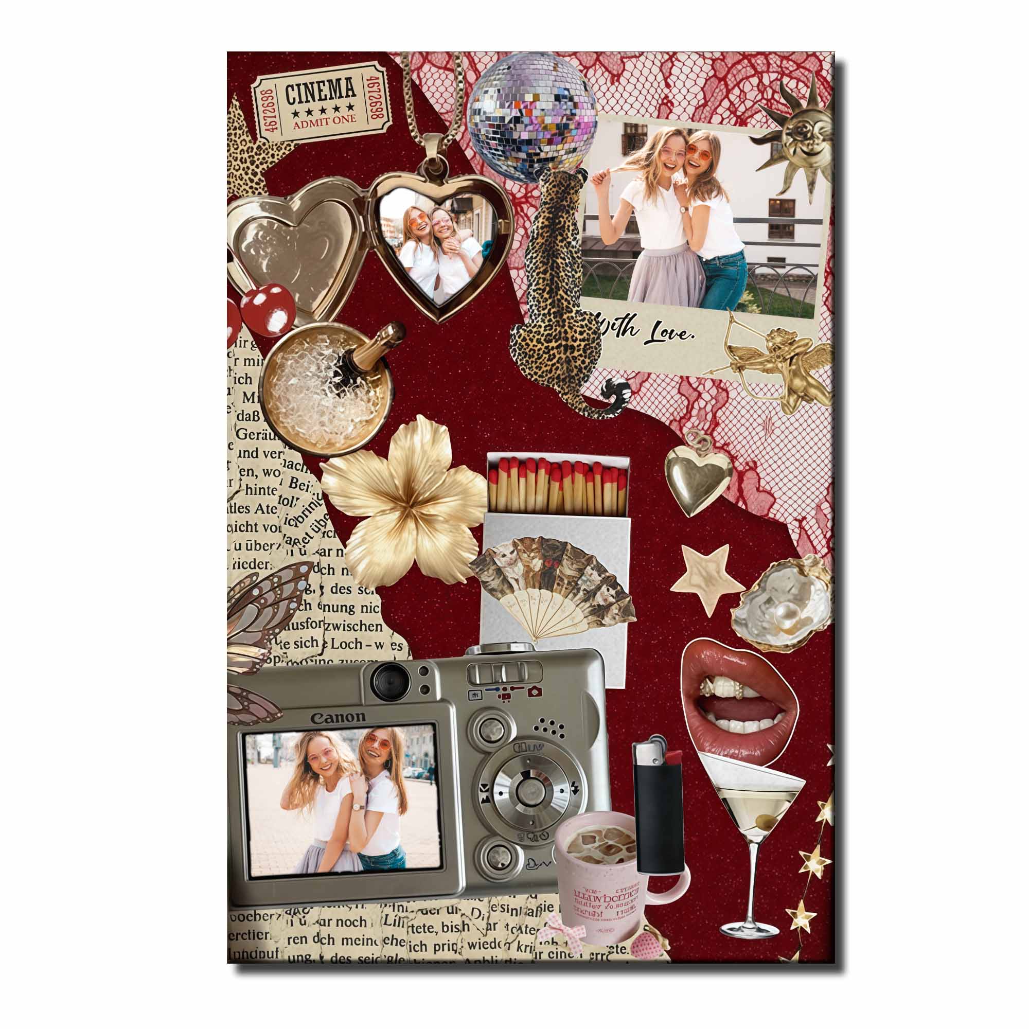 With Love Personalized Photo Collage Featuring Camera And Disco Ball - Personalized Custom Vertical Poster - BST546_VPOS - Image 8