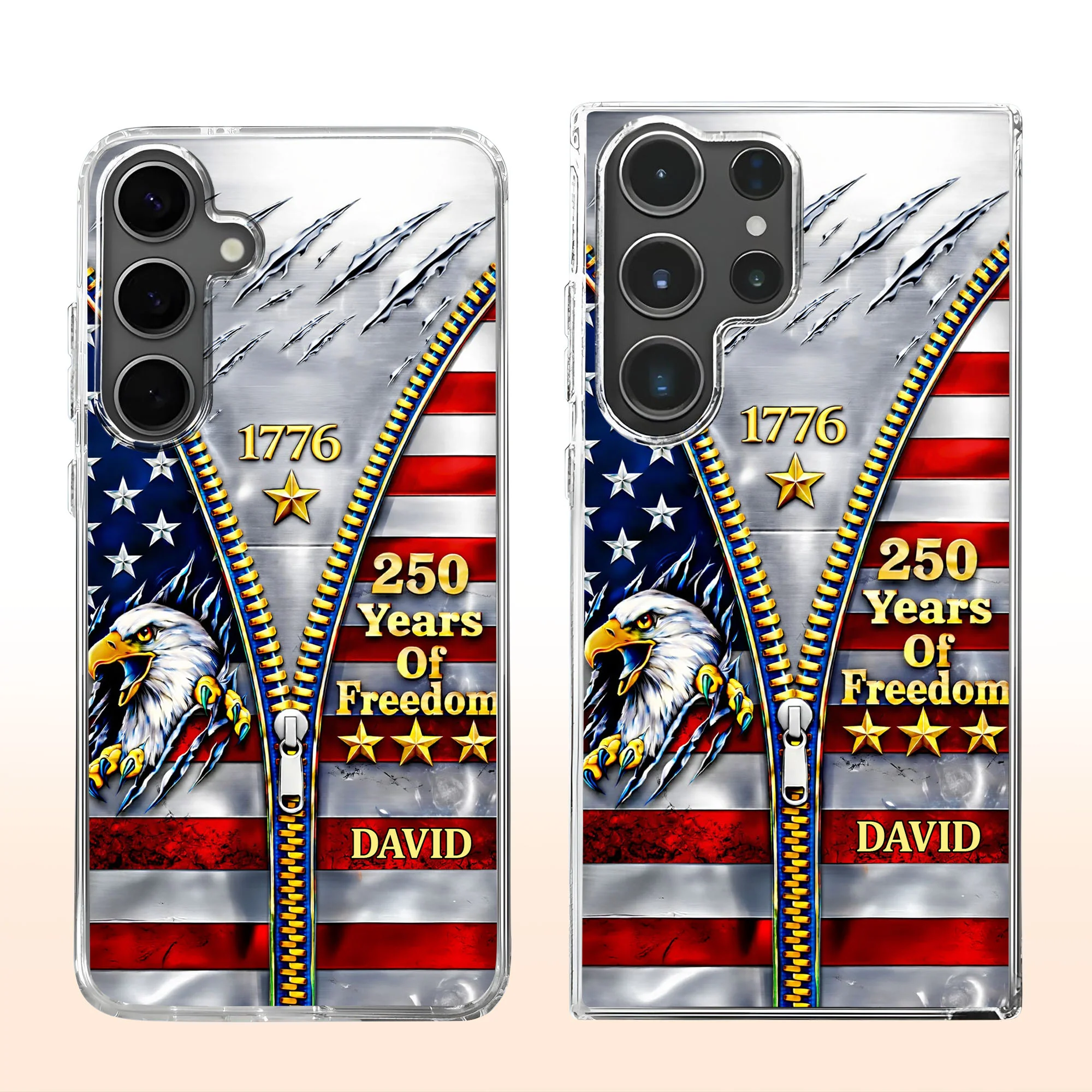 Years Of Freedom American Flag Eagle With Zipper - Personalized Clear Phone Case - INDE050_PHC - Image 11